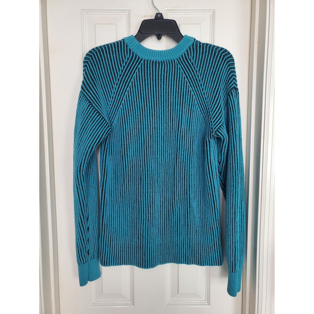 Urban Outfitters Iets Frans Sweater Blue Black Ribbed Knit Pullover XS
